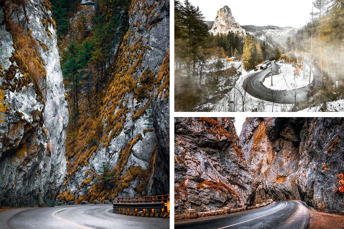 Cheile (Schlucht) von Bicazului im Winter 