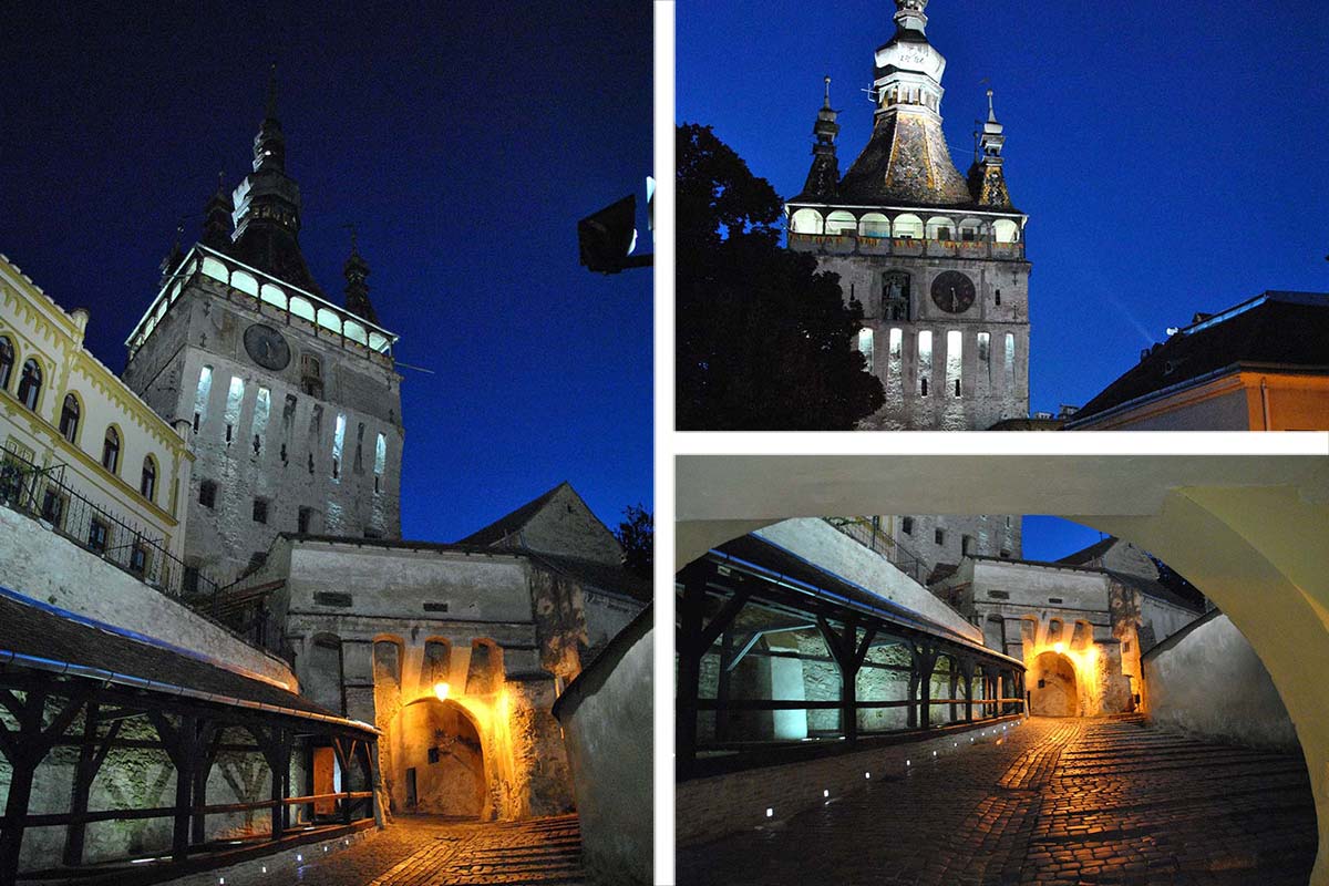 Turnul cu ceas din Sighisoara, noaptea