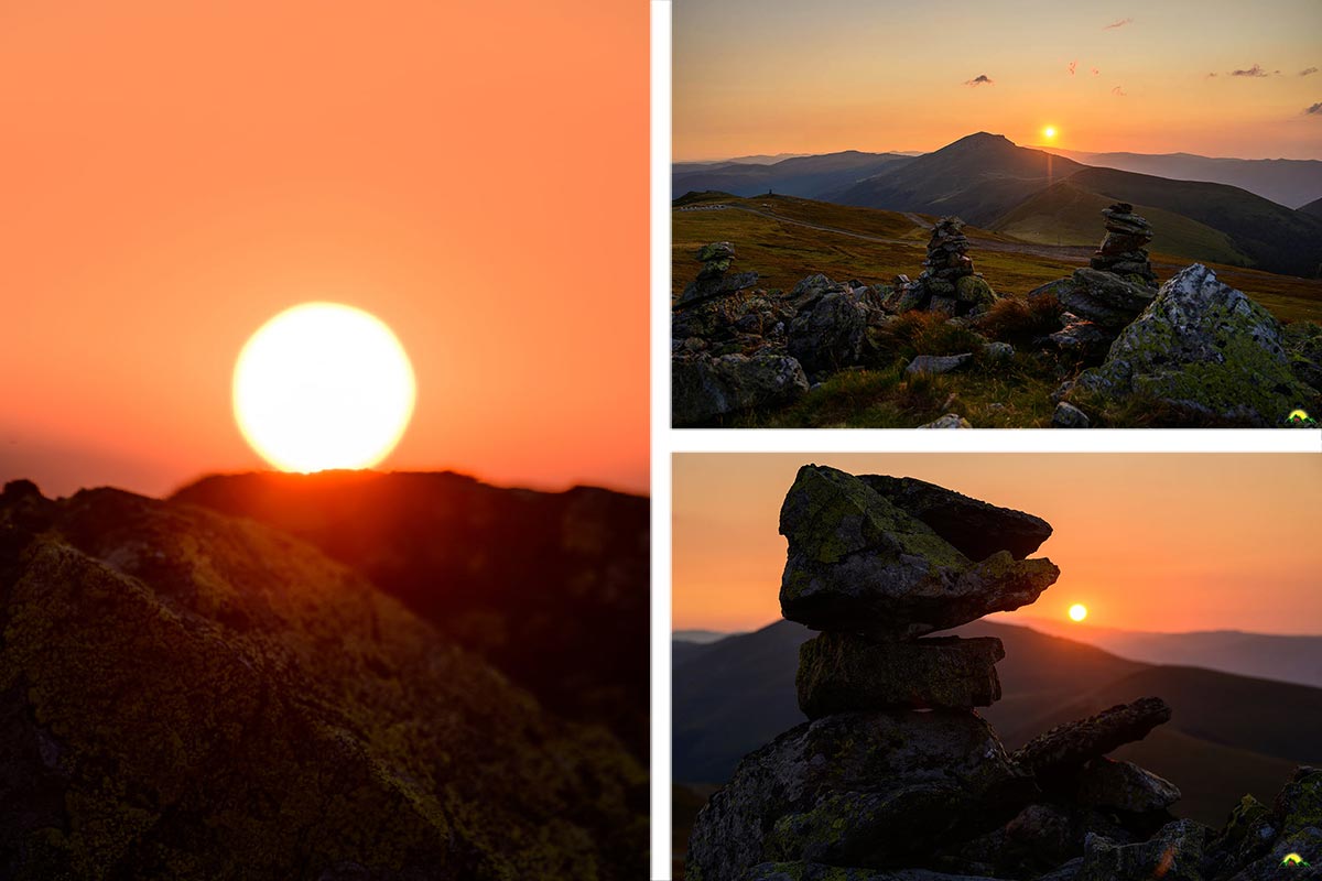 Sonnenuntergang am Vâlcan Pass