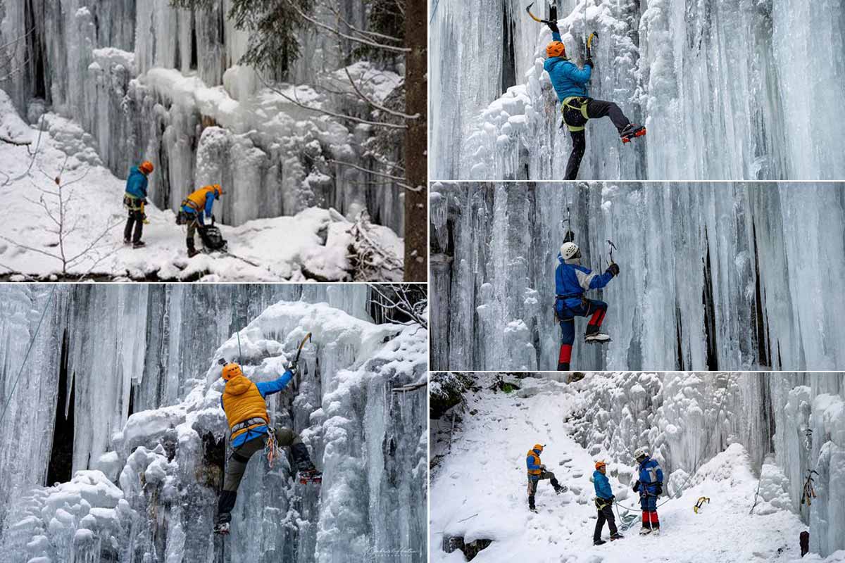 Die Eiswasserfälle in der Cheile (Schlucht) Jie Jiului | Januar 2024