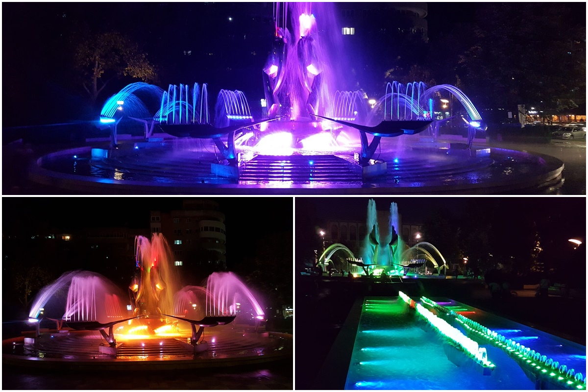 One of the most beautiful fountains in Romania | Night