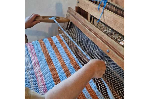 We are weaving a "rag rug"