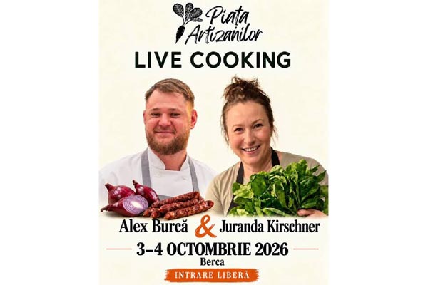 Live cooking mit Alex Burcă & Juranda Kirschner la Piața Artizanilor