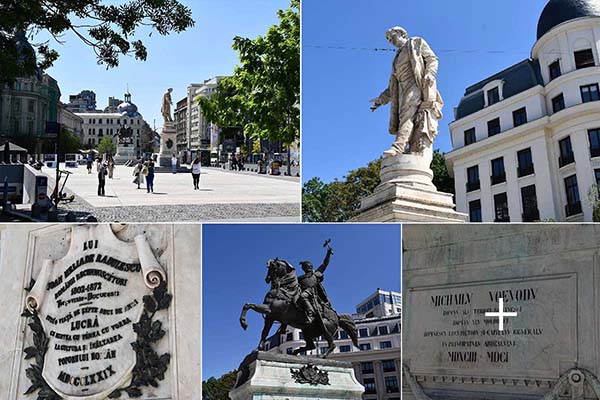 Bukarest: Piata Universitătii | Statuia lui Spiru Haret