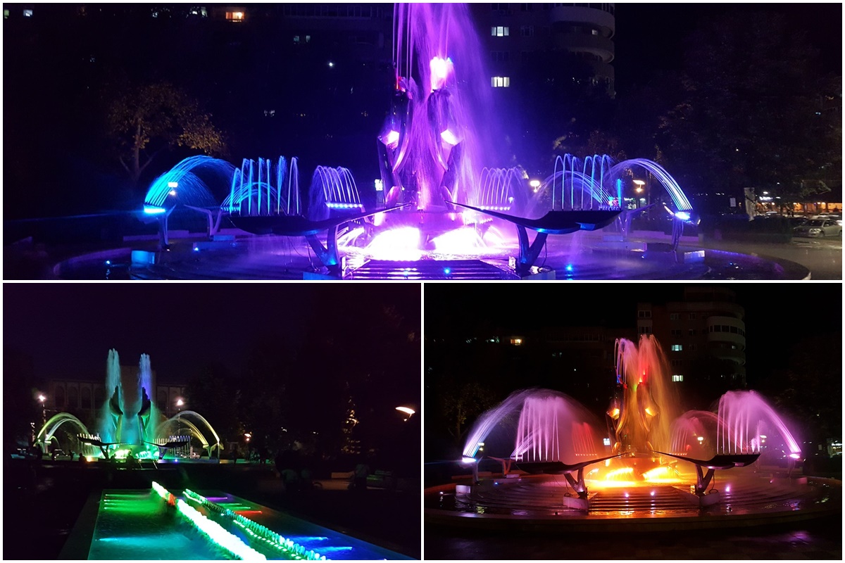 One of the most beautiful fountains in Romania | Night