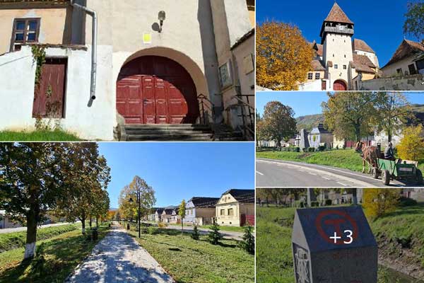 Gemeinde / Kirchenburg Bazna im Herbst | Landkreis Sibiu