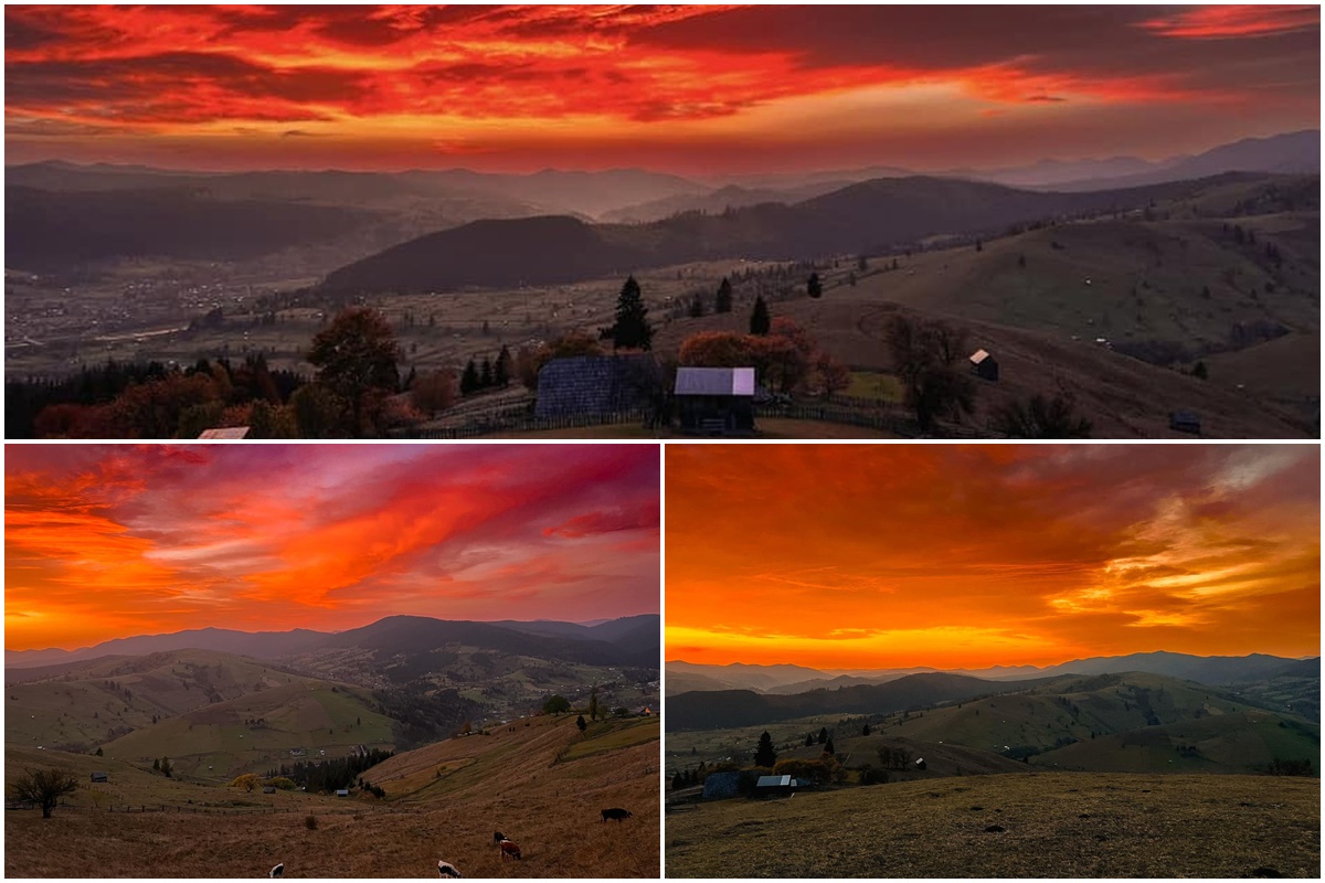 Sonnenauf- und -untergänge in der Bukowina (Bucovina)