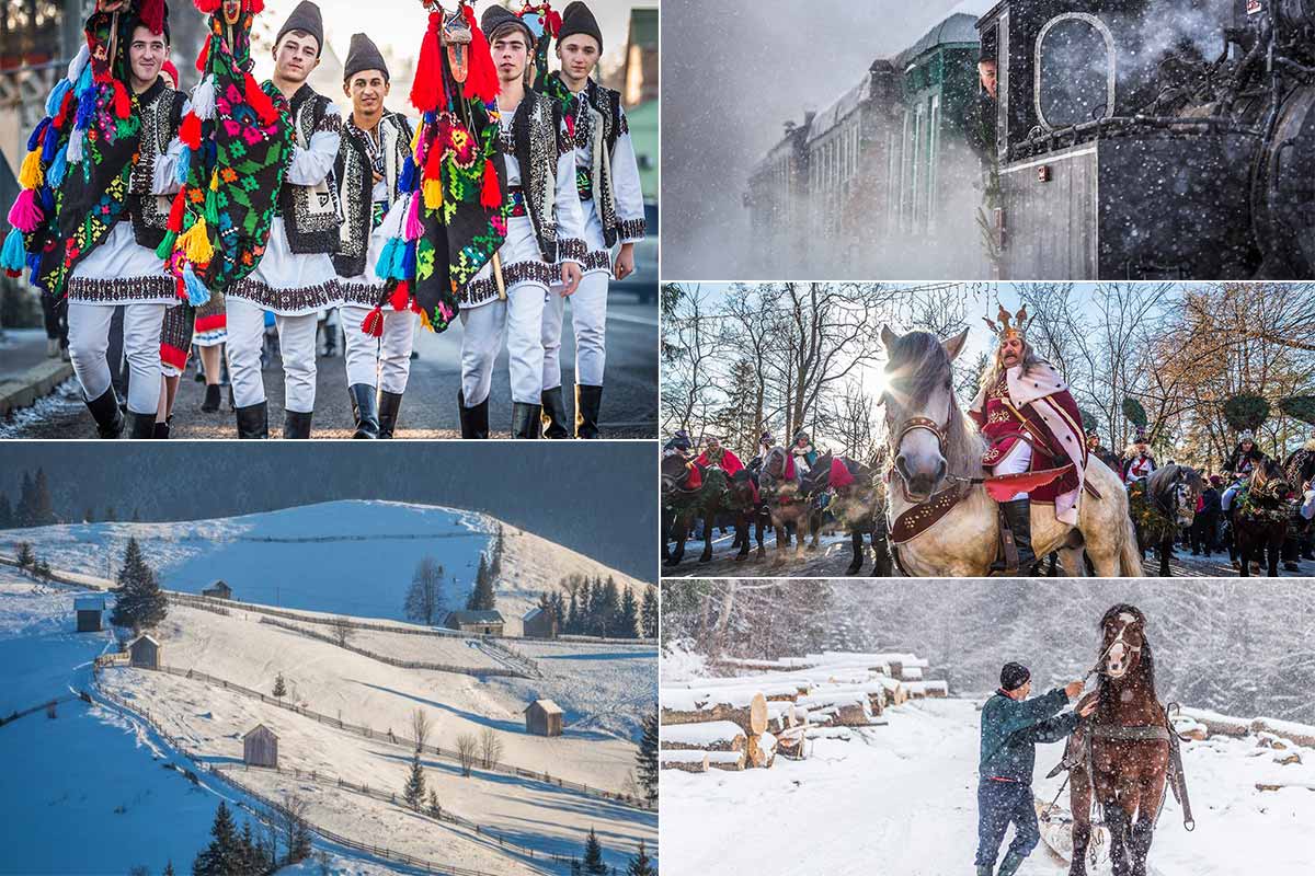 Winter in der Region Bukowina