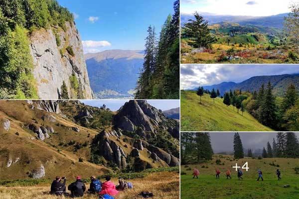 Drumeții în munții din jurul Brașovului / în județul Brașov