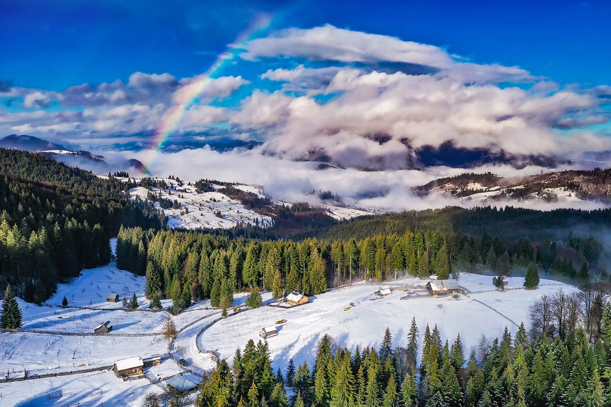 Rarau Mountains in winter