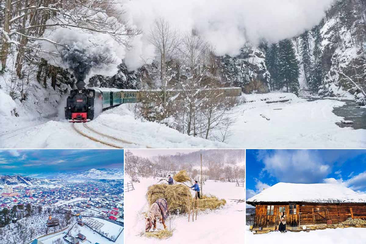 Winterbilder des Landkreises Maramureș