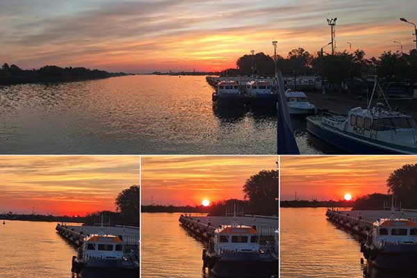 Sulina | Donaudelta | Sonnenaufgang über der Donau