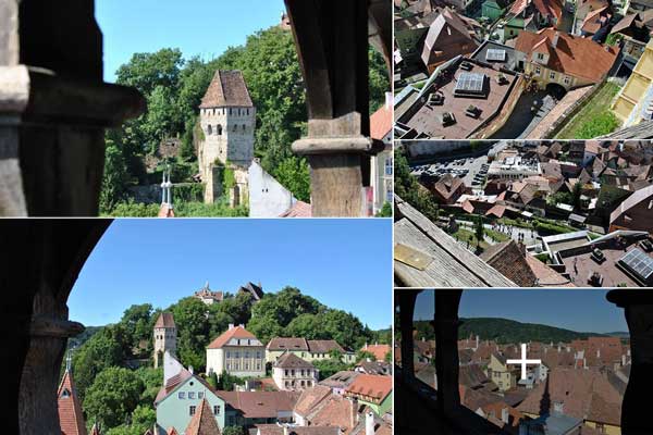 Deasupra acoperișurilor din Sighișoara | Turnul cu Ceas
