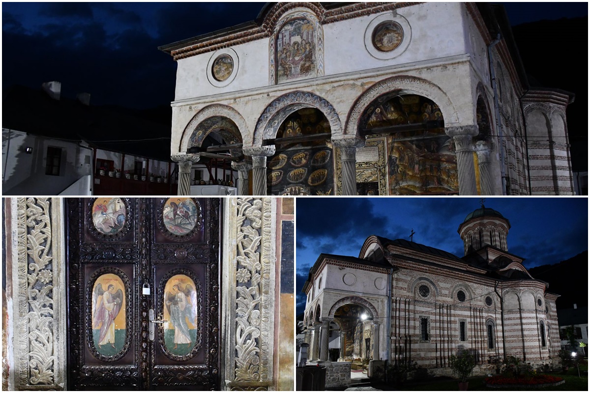 Monastire (Kloster) Cosia bei Nacht | Landkreis Valcea