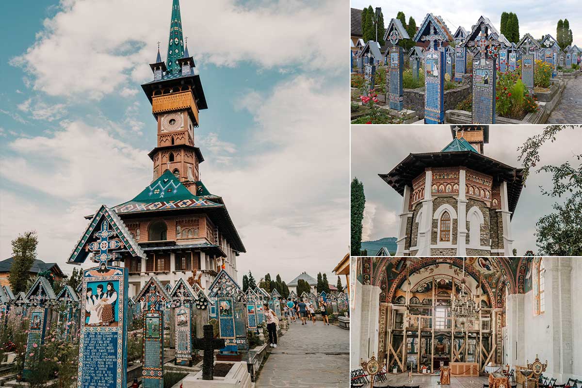 The "Happy Cemetery" of Sapanța in the county of Maramures