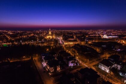 The city of Timisoara at night
